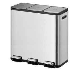 Stainless Steel dustbin 3 compartment